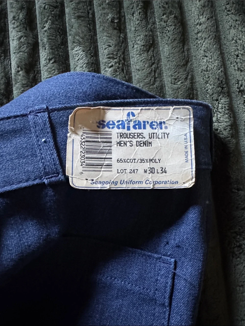 Vintage Dark Blue Wide Leg Jeans